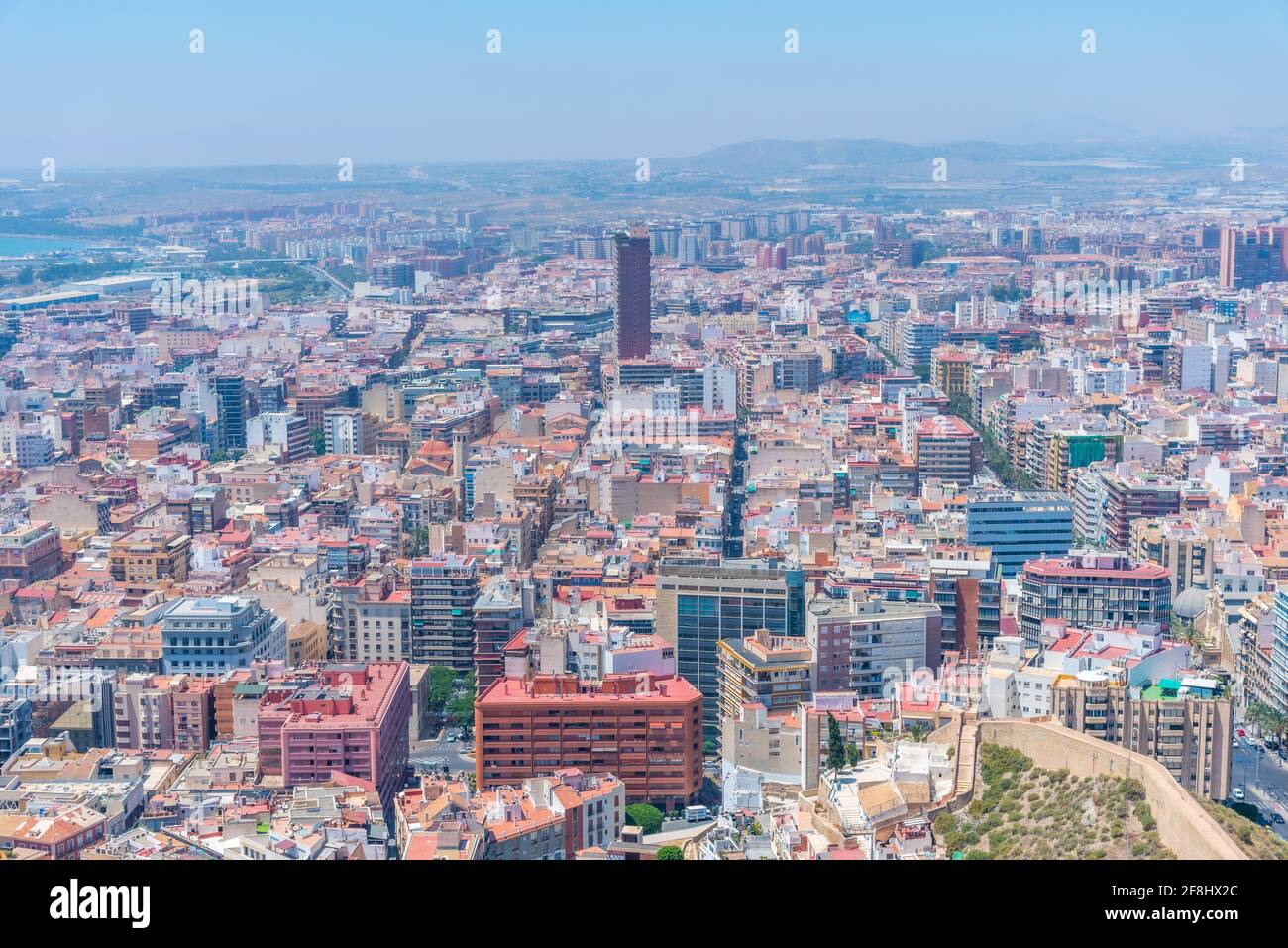 Aerial view of the old town of Alicante, Spain Stock Photo