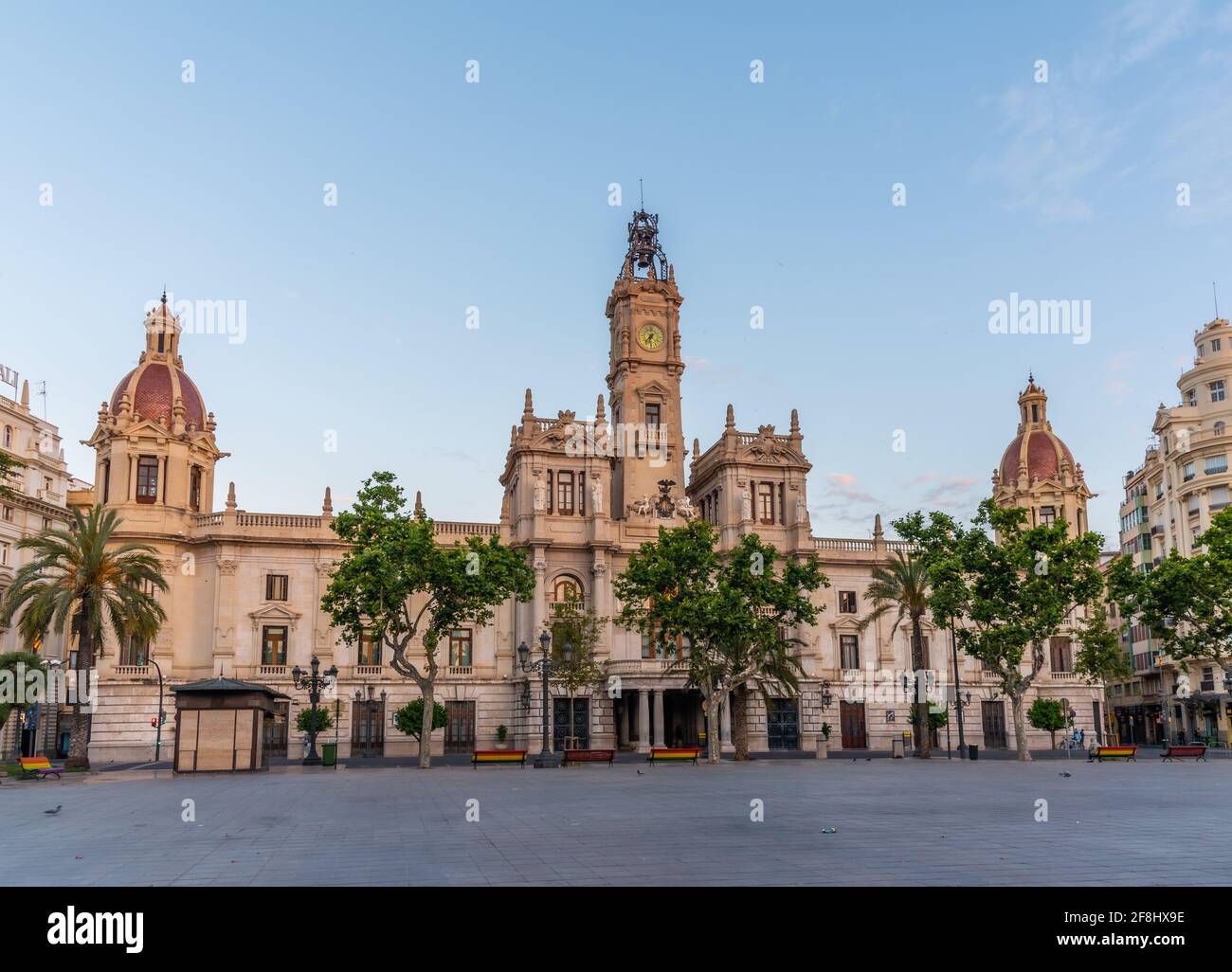 Town hall in Spanish town Valencia Stock Photo