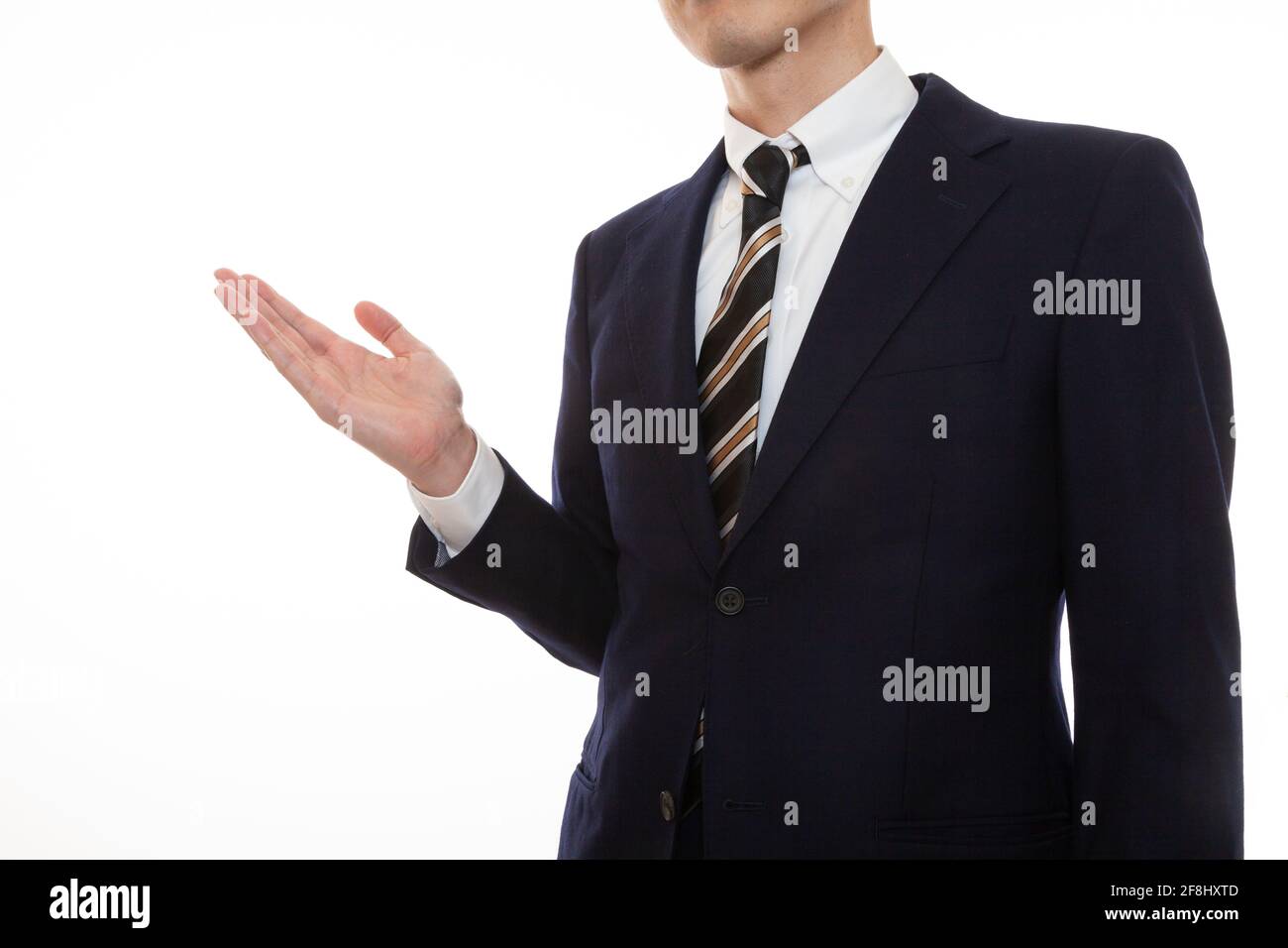 Business person to introduce and explain, upper body Stock Photo