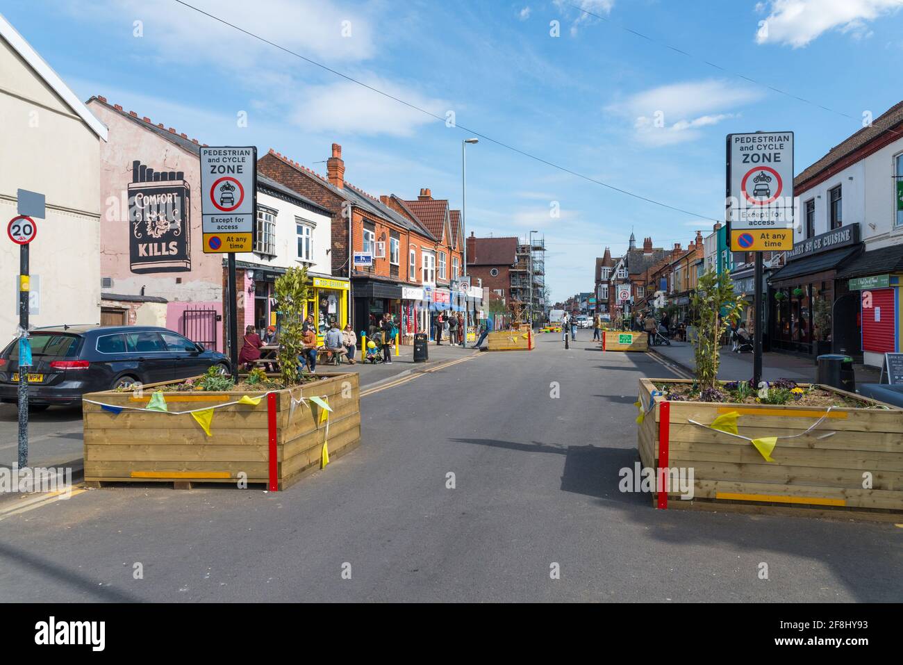 York Road in Kings Heath, Birmingham has closed to traffic and