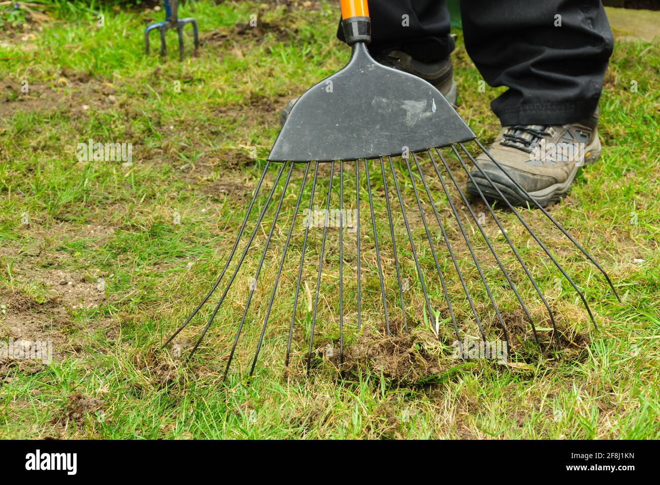 Raking lawn wire rake hires stock photography and images Alamy