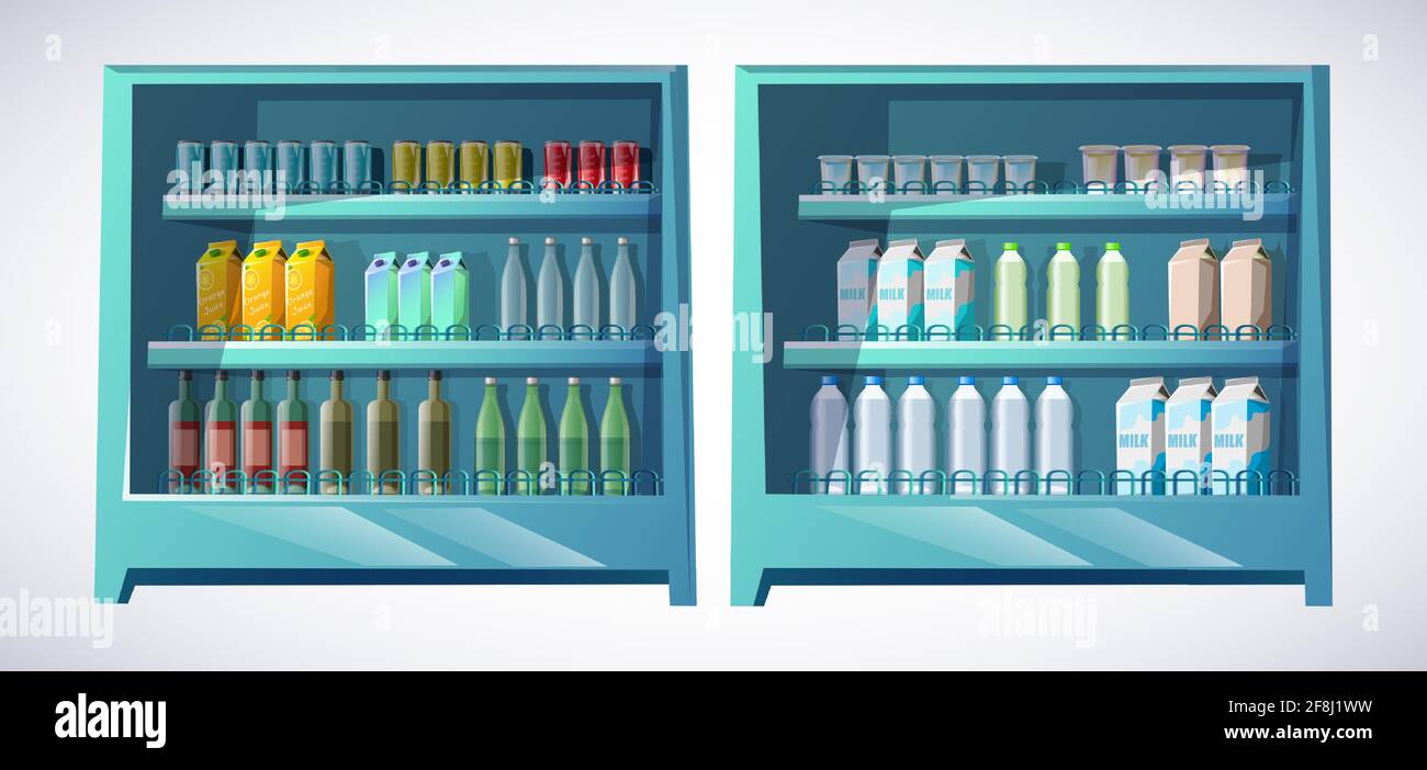 Vector cartoon style supermarket shelves stands. Isolated on white background Stock Vector Image & Art - Alamy Vector cartoon style supermarket shelves stands. Isolated on white background Stock Vector Image & Art - Alamy