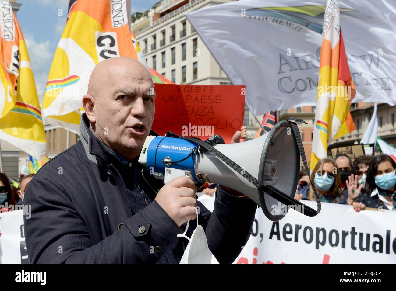 Commissioner Rizzo Rome, Italy. 14th Apr, 2021. In the photo Marco Rizzo, general ...