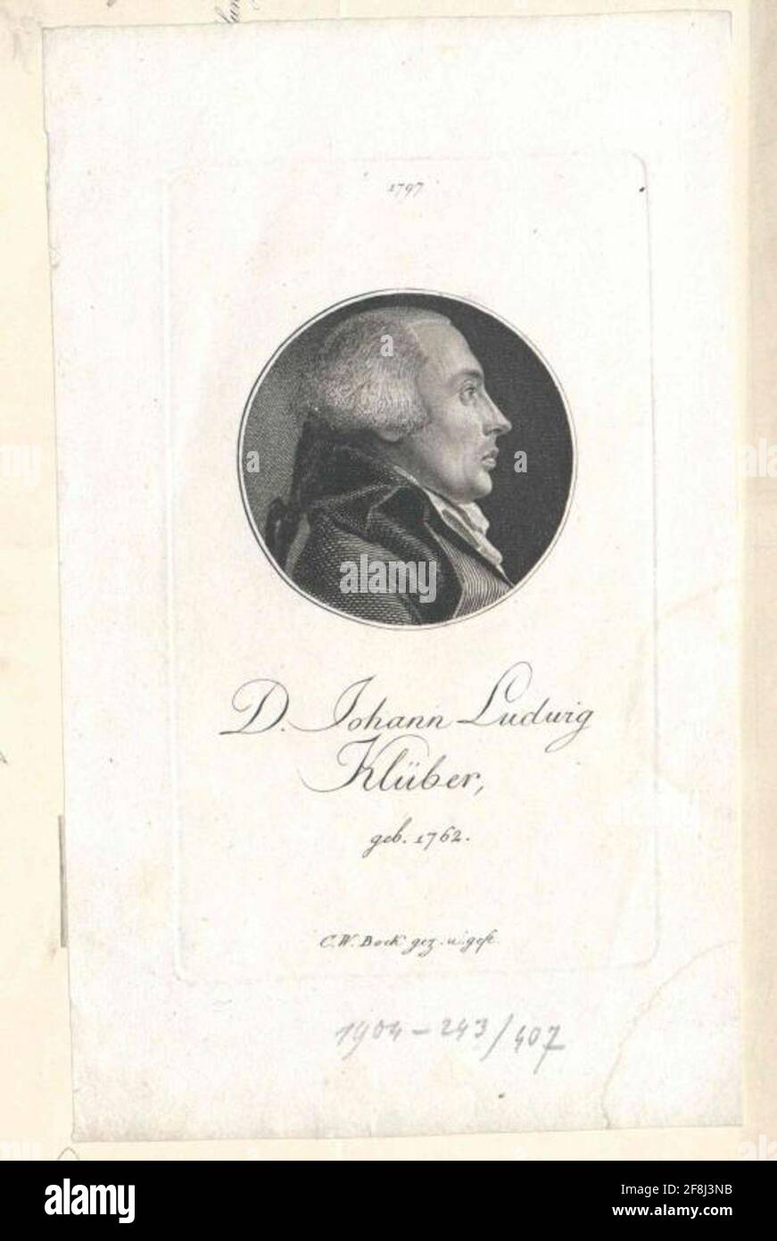 Klüber, Johann Ludwig Stock Photo Alamy
