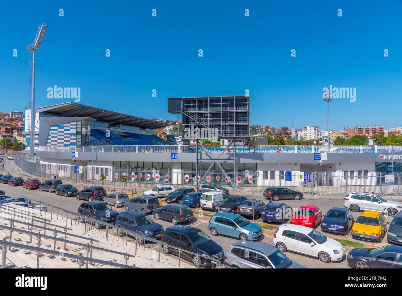PRISHTINA, KOSOVO, SEPTEMBER 16, 2019: Footbal stadium in Prishtina, Kosovo Stock Photo