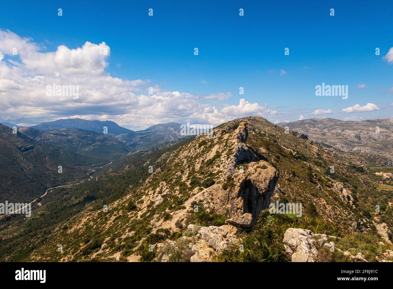 Green mountains and beautiful sky clouds under the blue sky Stock Photo ...