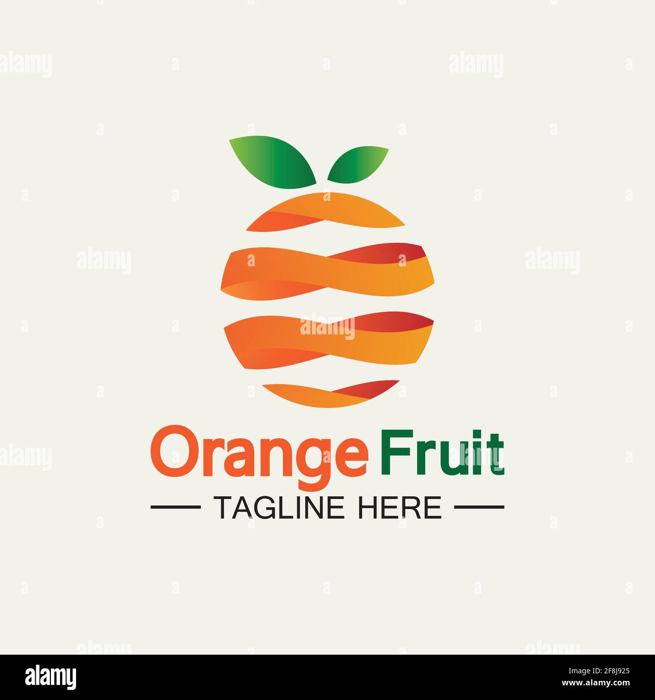Orange logo design Vector icon illustration design Stock Vector