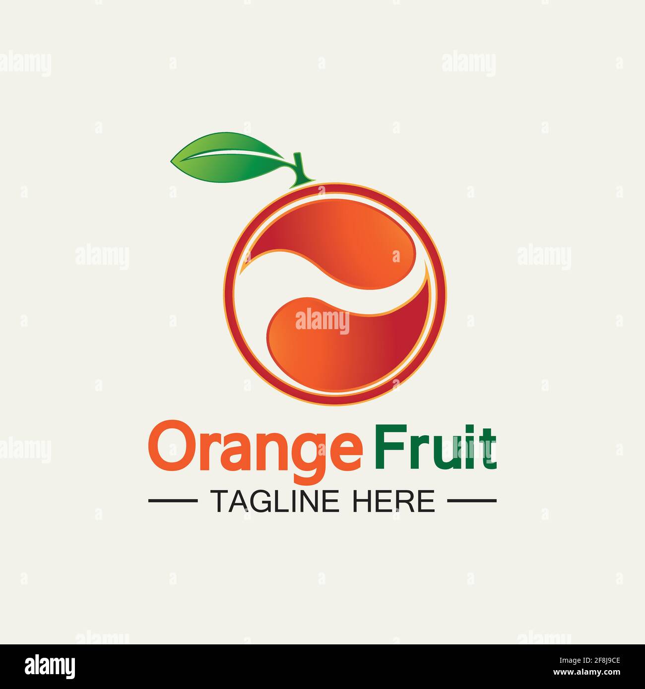 Orange logo design Vector icon illustration design Stock Vector