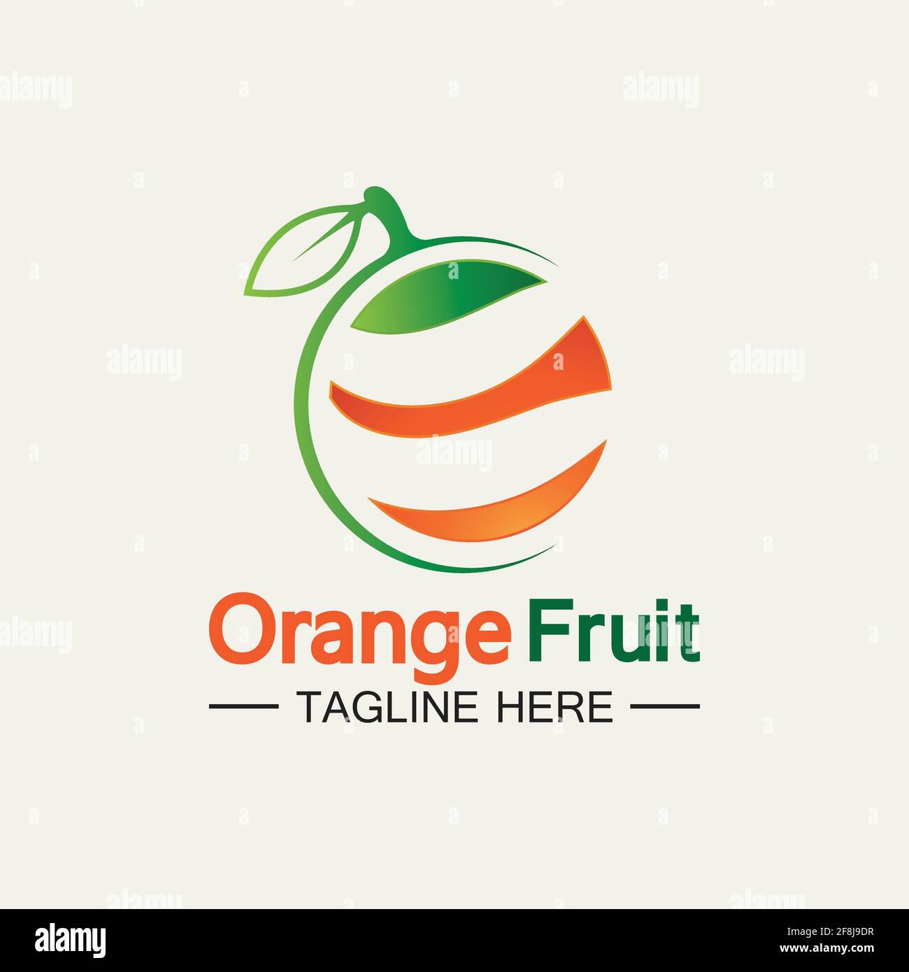 Orange logo design Vector icon illustration design Stock Vector