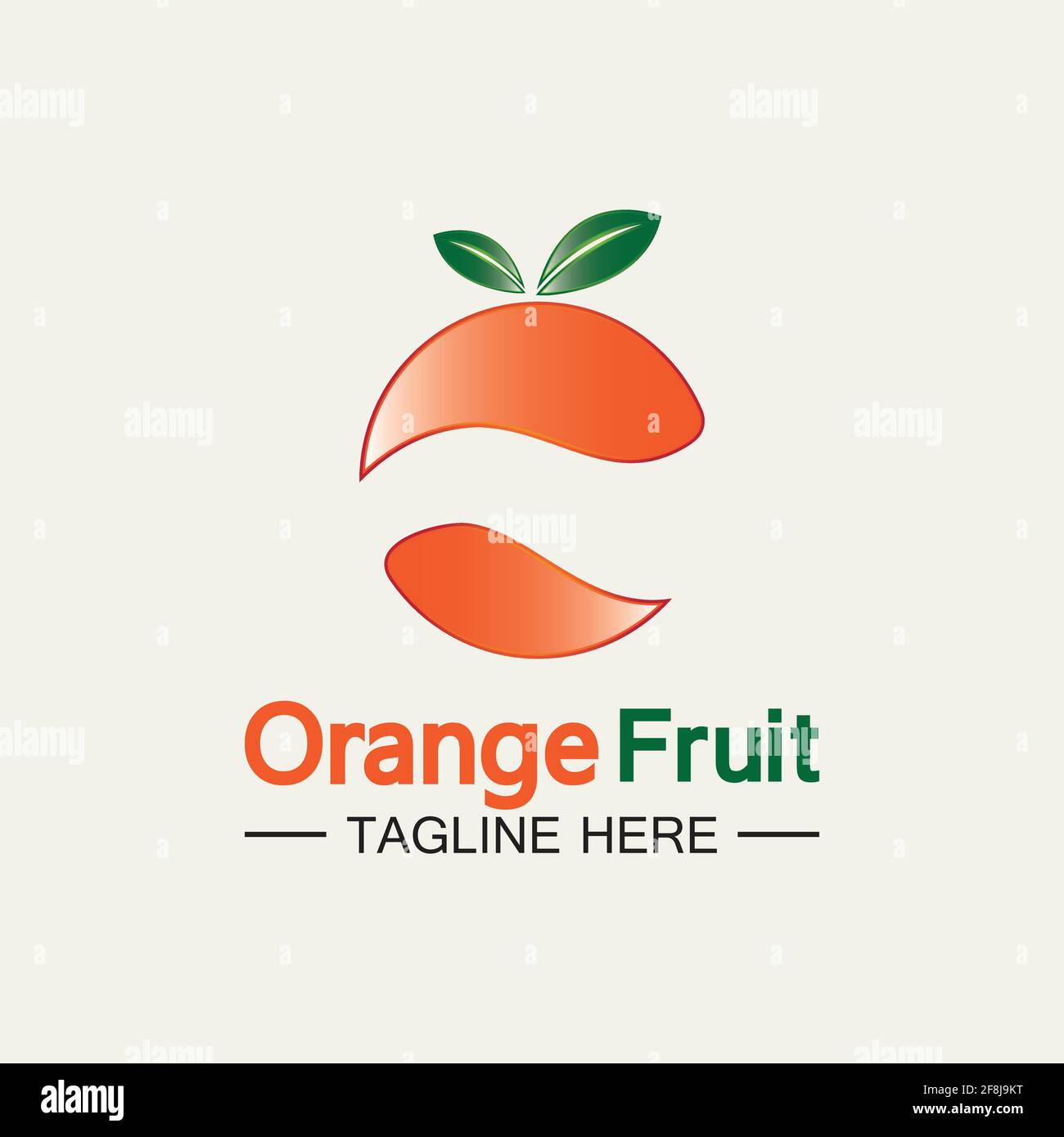 Orange logo design Vector icon illustration design Stock Vector