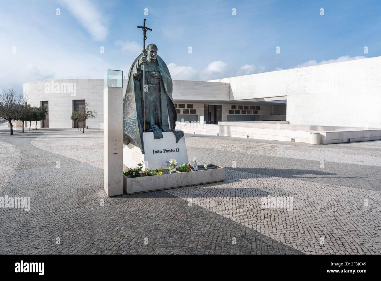 Fatima, Portugal - Feb 12, 2020: Pope John Paul II Monument at Sanctuary of Fatima - Fatima, Portugal Stock Photo