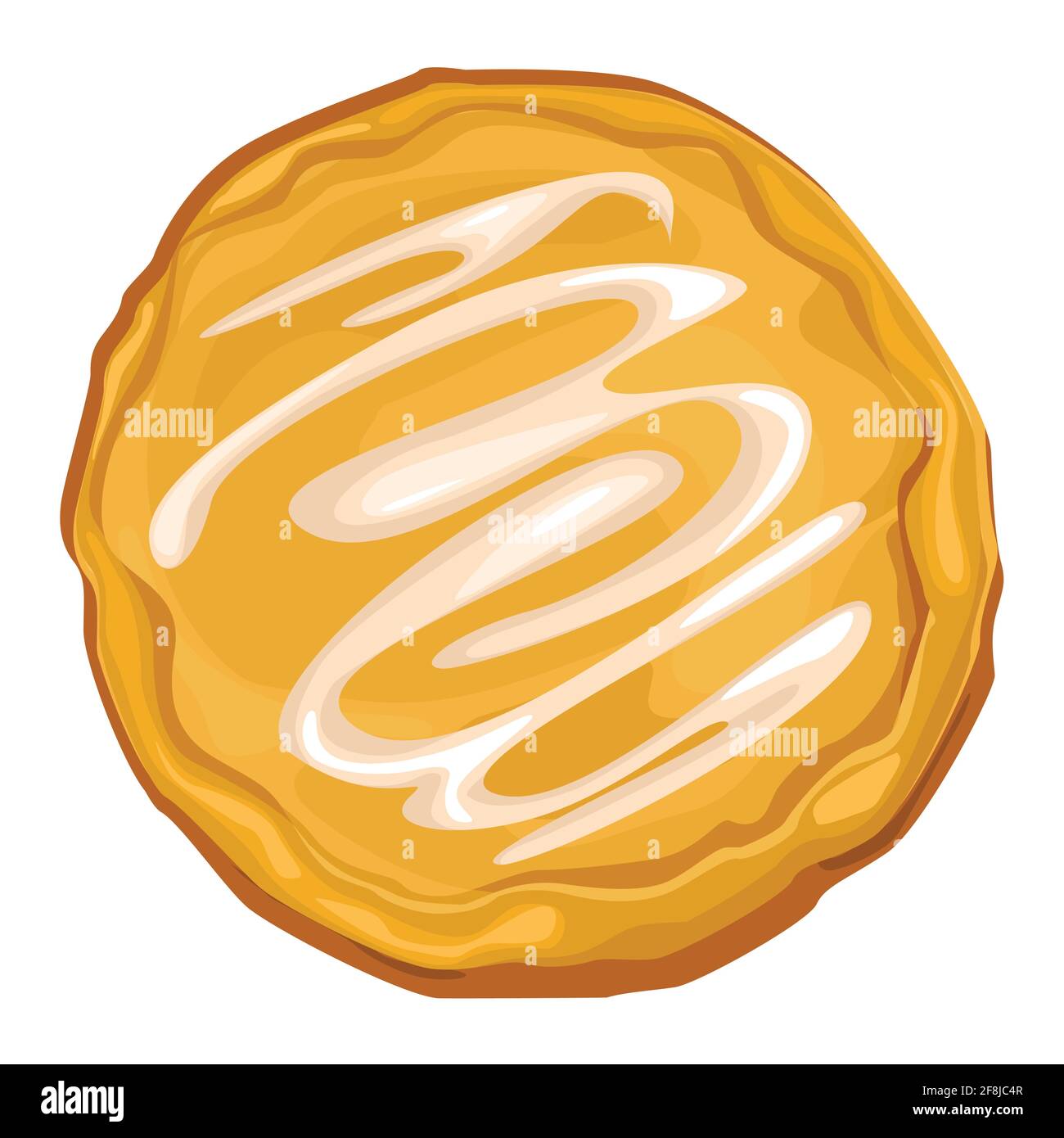 Readymade pizza dough with mayonnaise sauce about picking pizza. Pizza