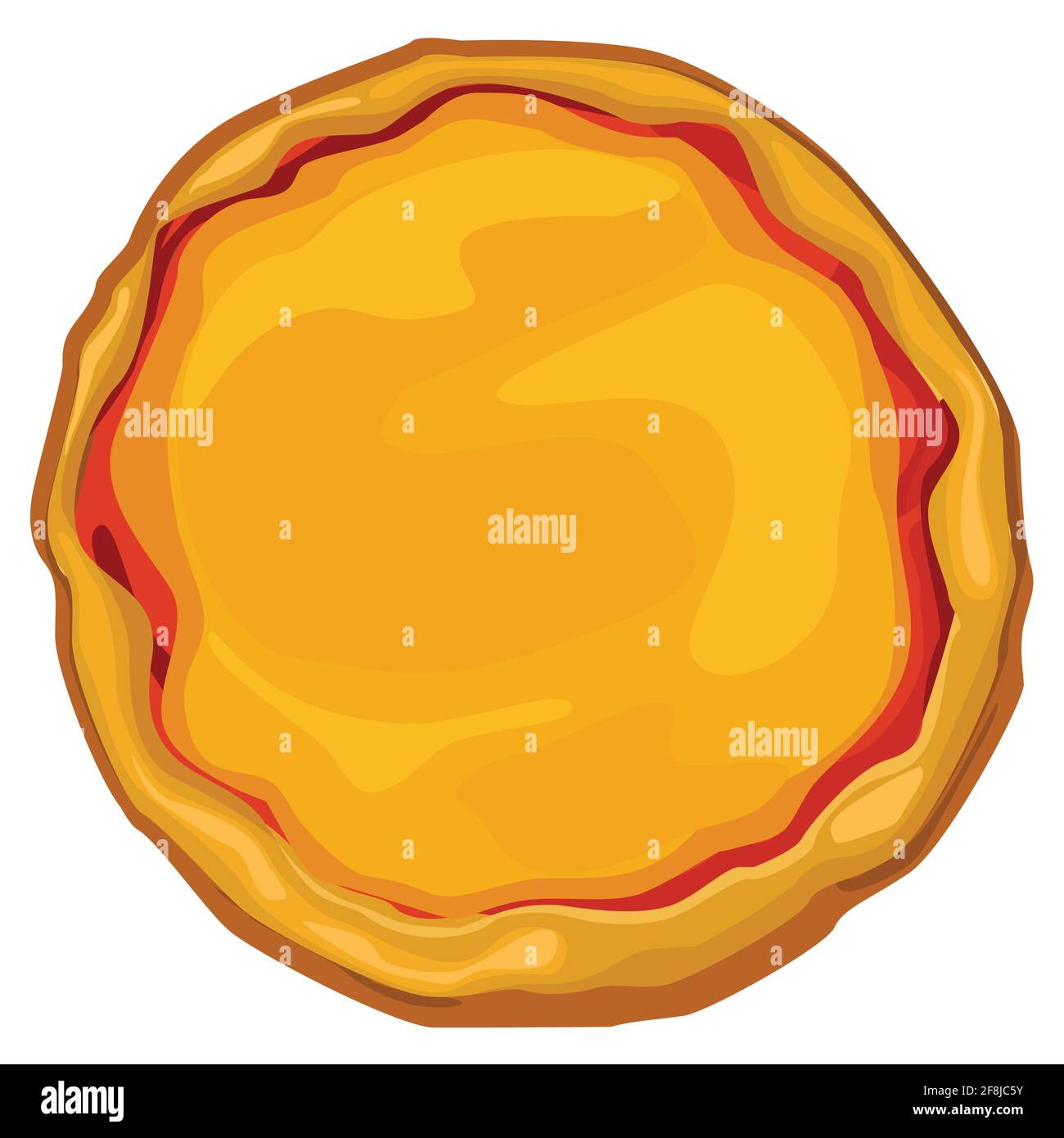 Readymade pizza dough with tomato sauce and cheese about picking pizza