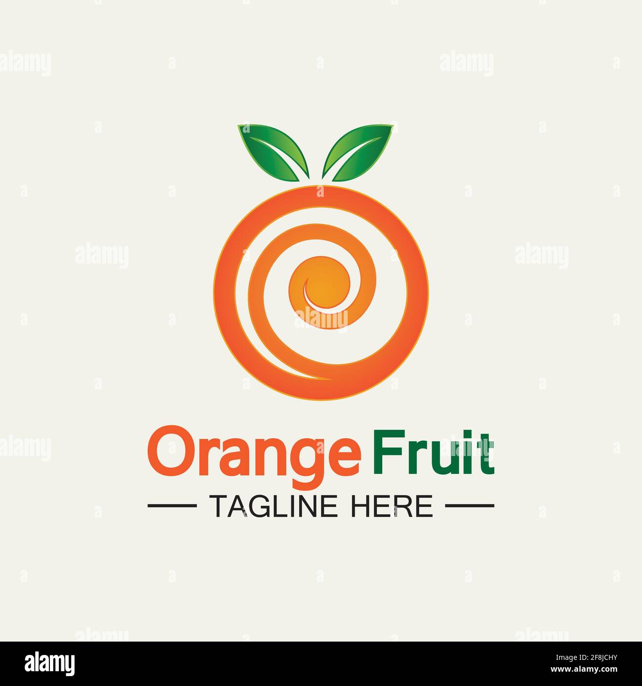 Orange logo design Vector icon illustration design Stock Vector