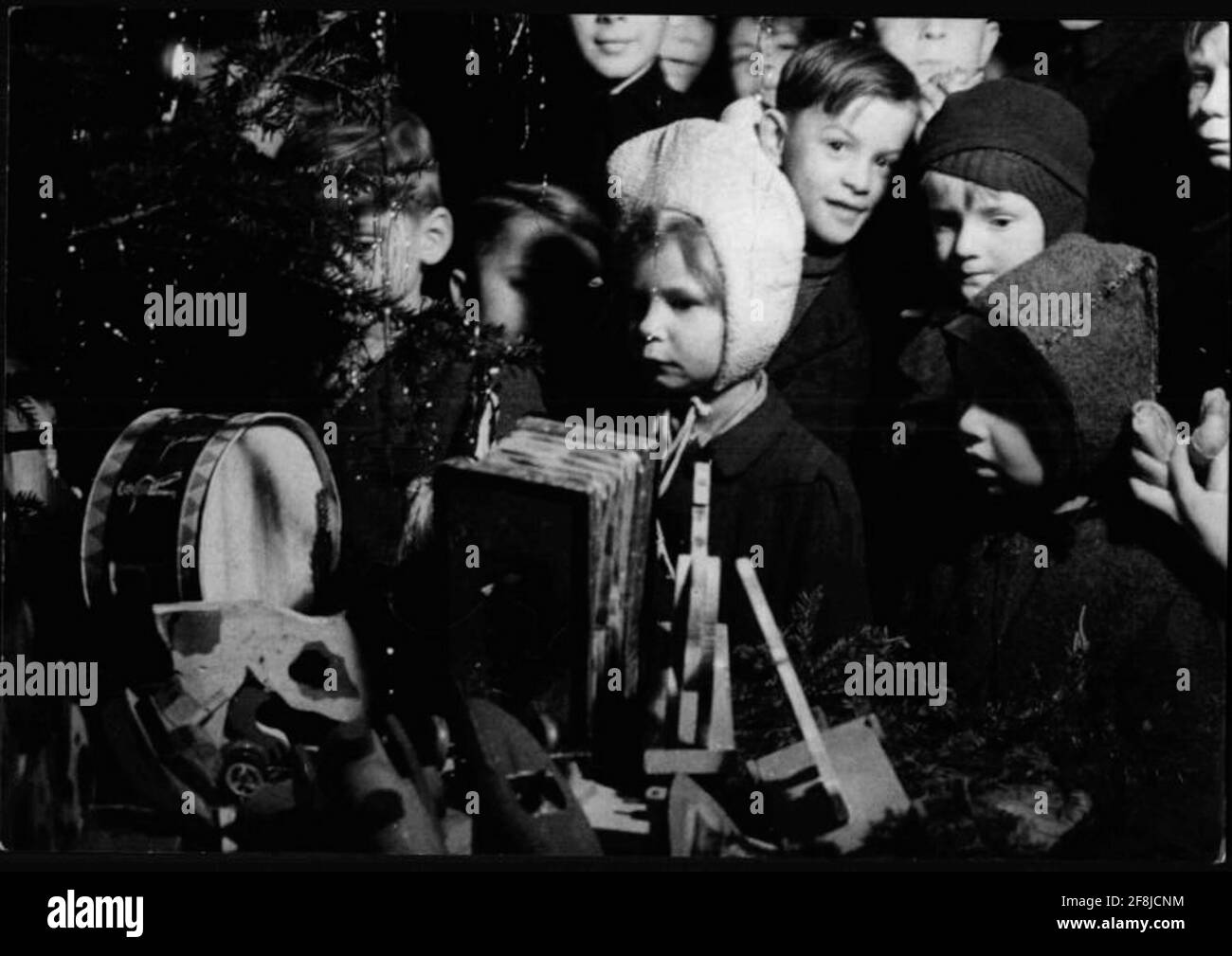 Christmas party of the Swiss relief organization for distressed children. Stock Photo