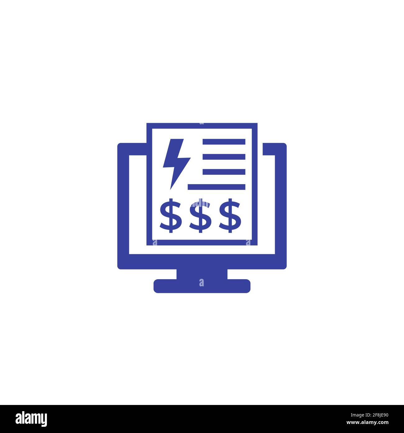 electricity bill or payment icon on white Stock Vector Image & Art Alamy