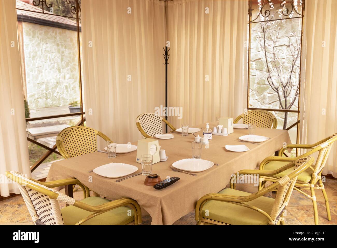 Modern restaurant banquet event room interior Stock Photo - Alamy