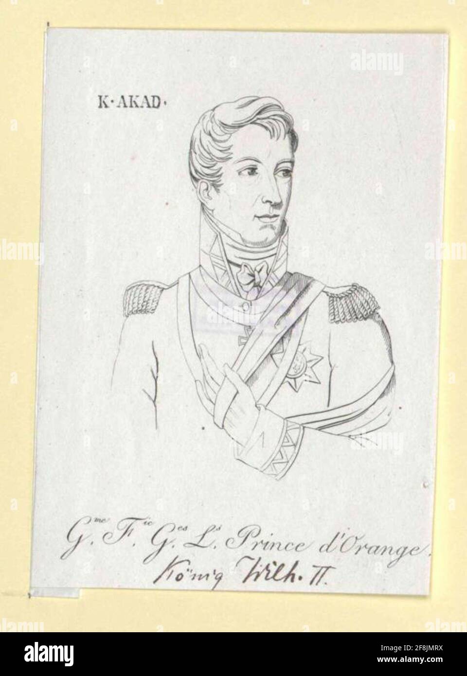 Wilhelm II, King of the Netherlands Stock Photo - Alamy