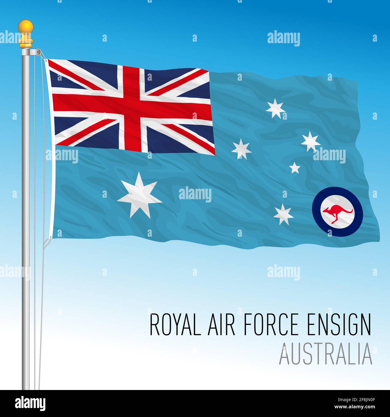 Royal Air Force Ensign flag, Australia, Oceania, vector illustration