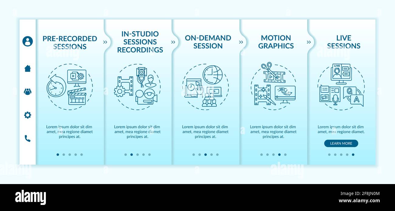 Remote event content onboarding vector template Stock Vector