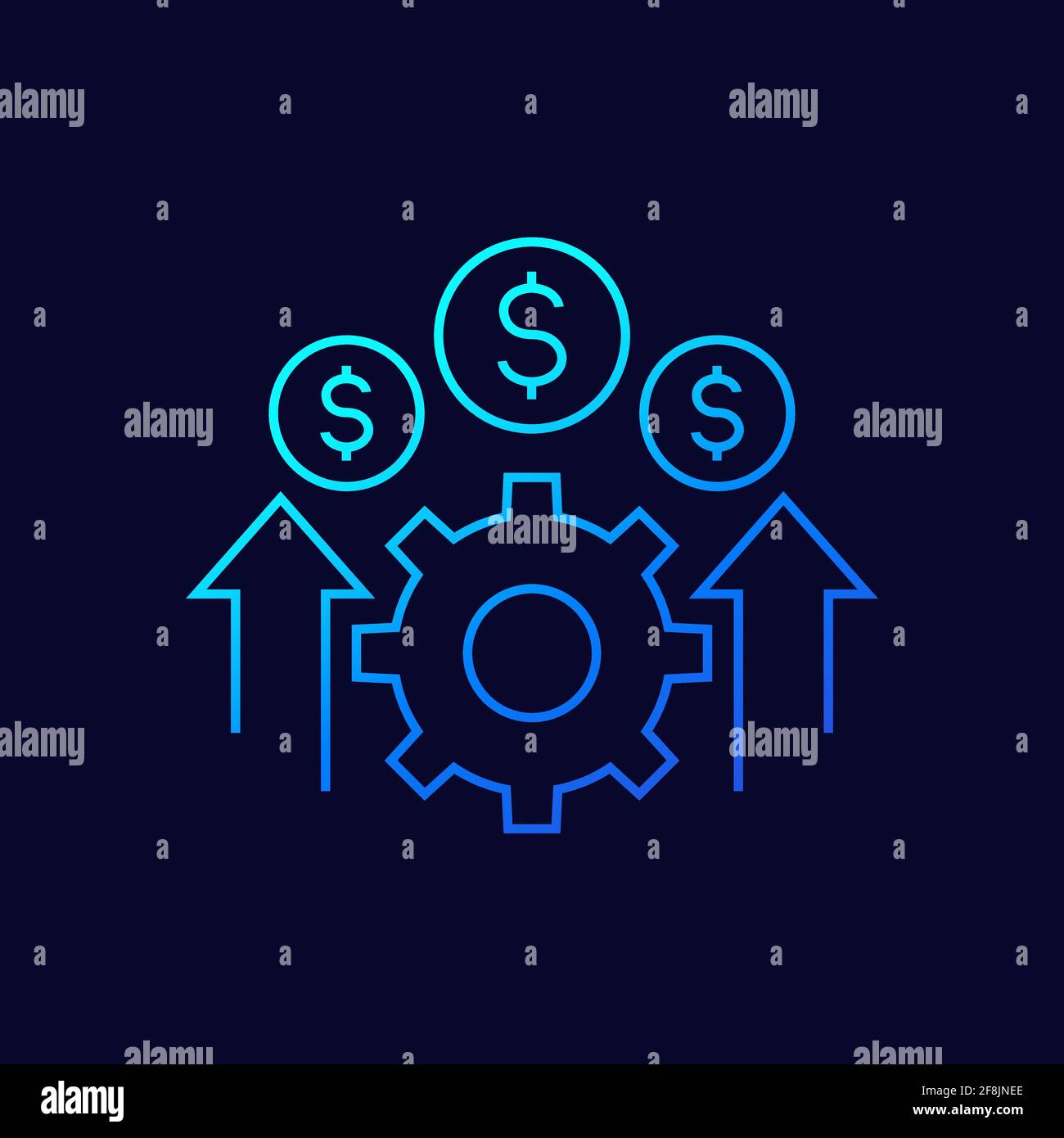 cost-effective-icon-financial-efficiency-vector-stock-vector-image