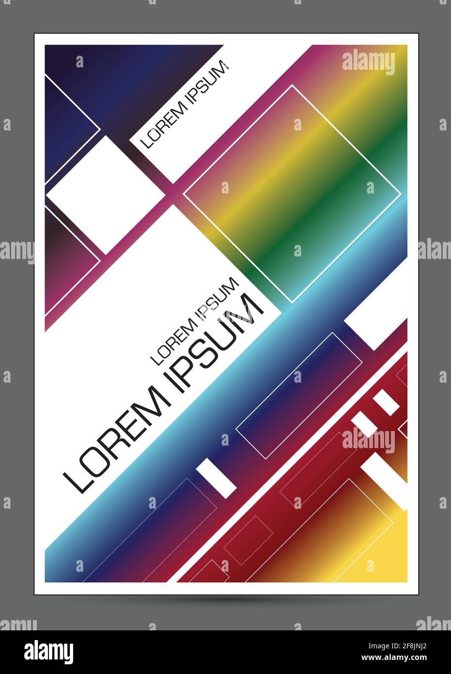 rainbow dynamic square background modern template design Stock Vector