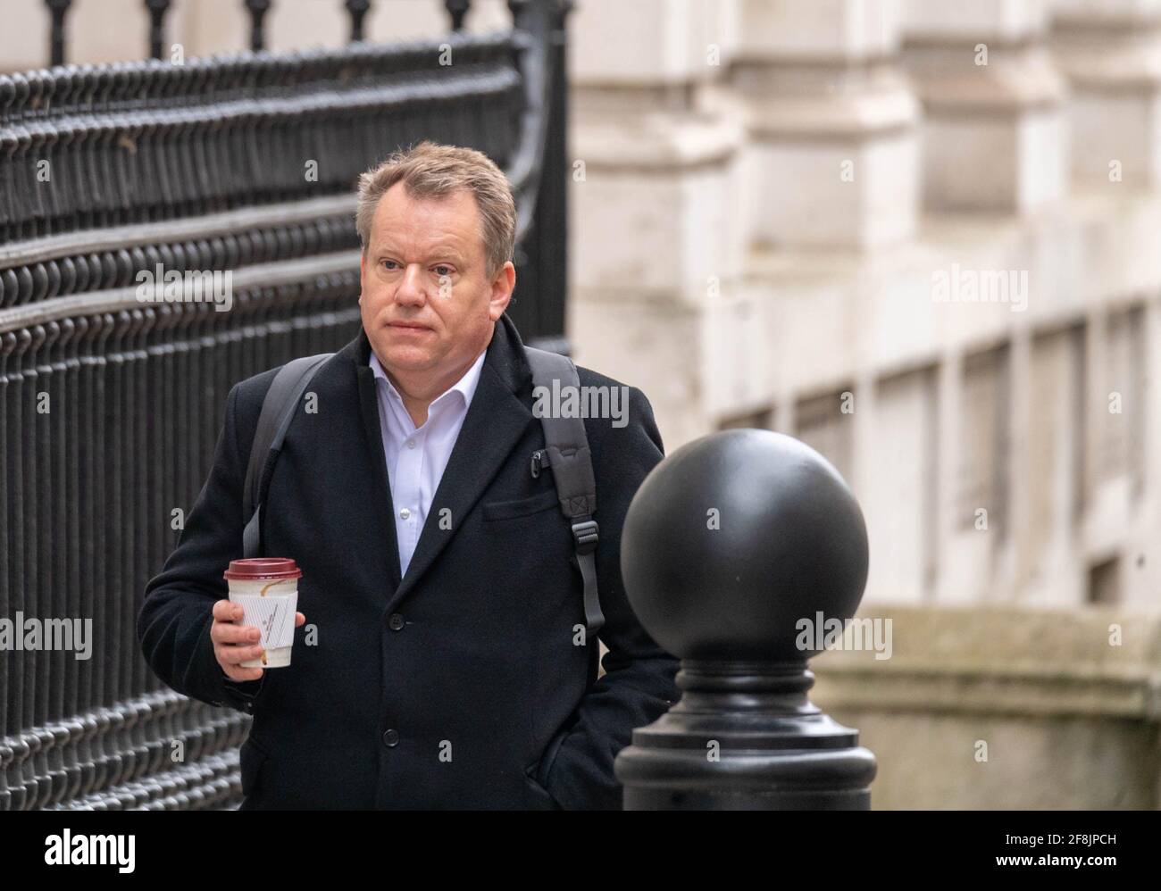 London, UK. 14th Apr, 2021. The Lord Frost, David Frost, Minister of state at the Cabinet Office, UK chairman of the EU-UK Partnership Council enters Downing Street, London UK Credit: Ian Davidson/Alamy Live News Stock Photo