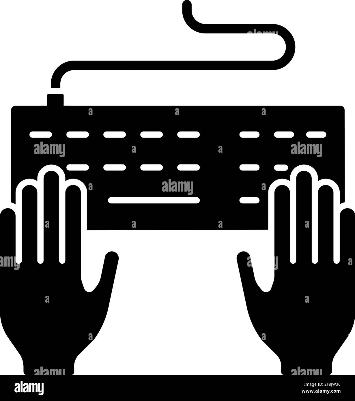 Keyboard black glyph icon Stock Vector