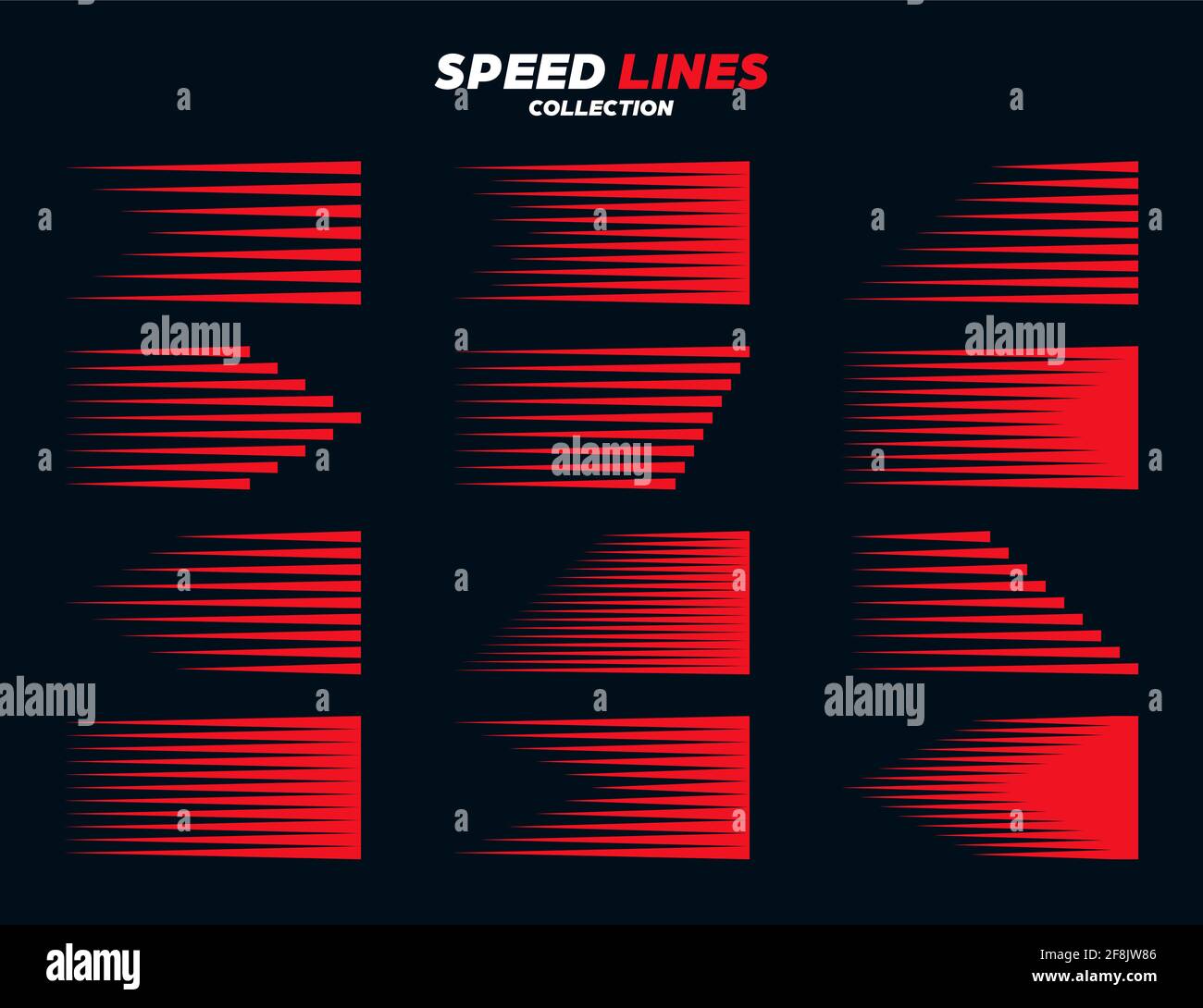 Speed lines set stock vector. Illustration of linear - 172558520