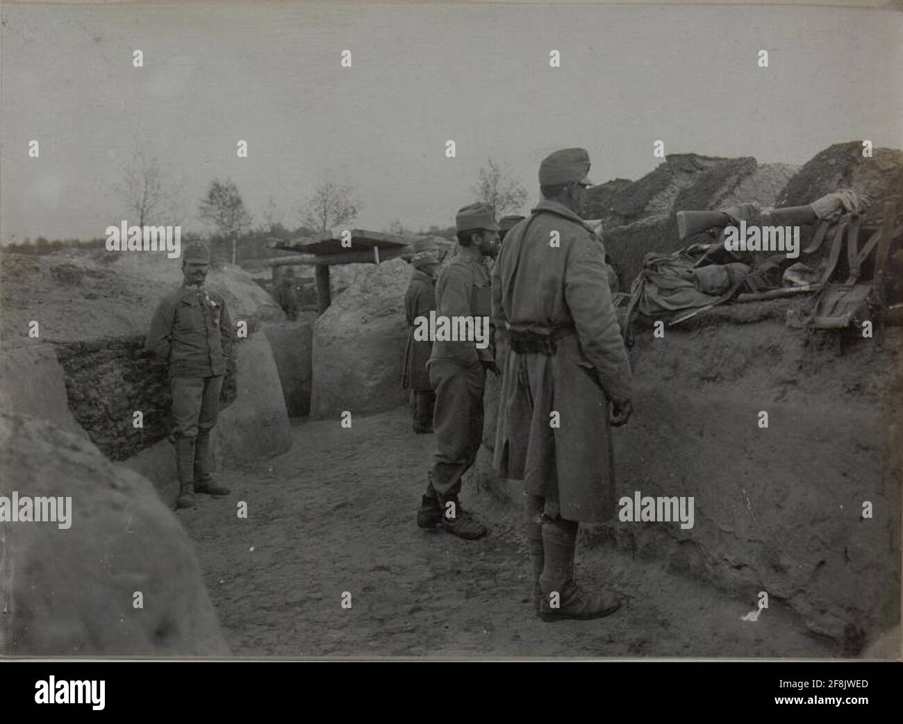 Infantry Regiment 3 in a position to D / Putilowka.olyka, 20.10.1915. Stock Photo