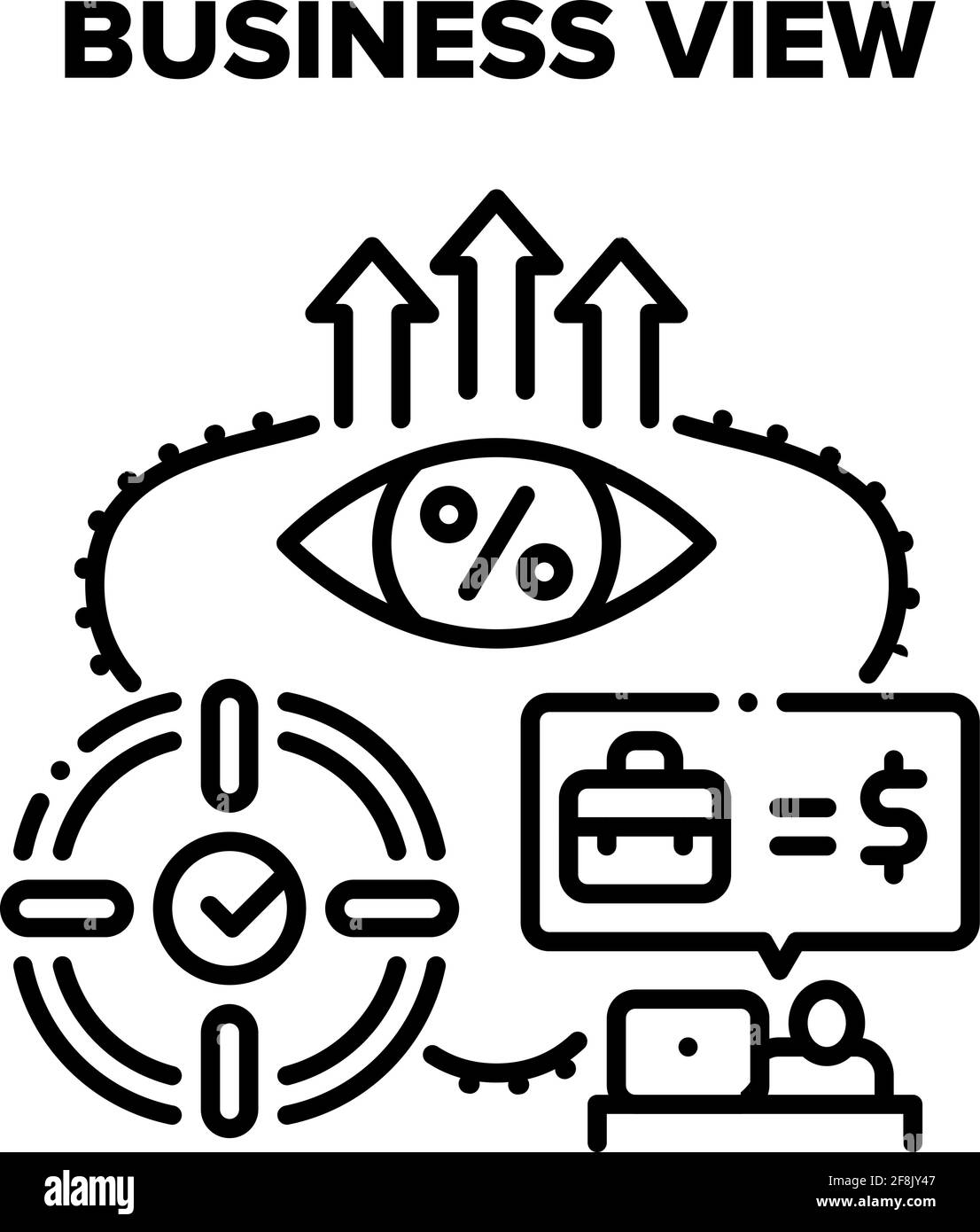 Business View Vector Black Illustration Stock Vector Image & Art - Alamy
