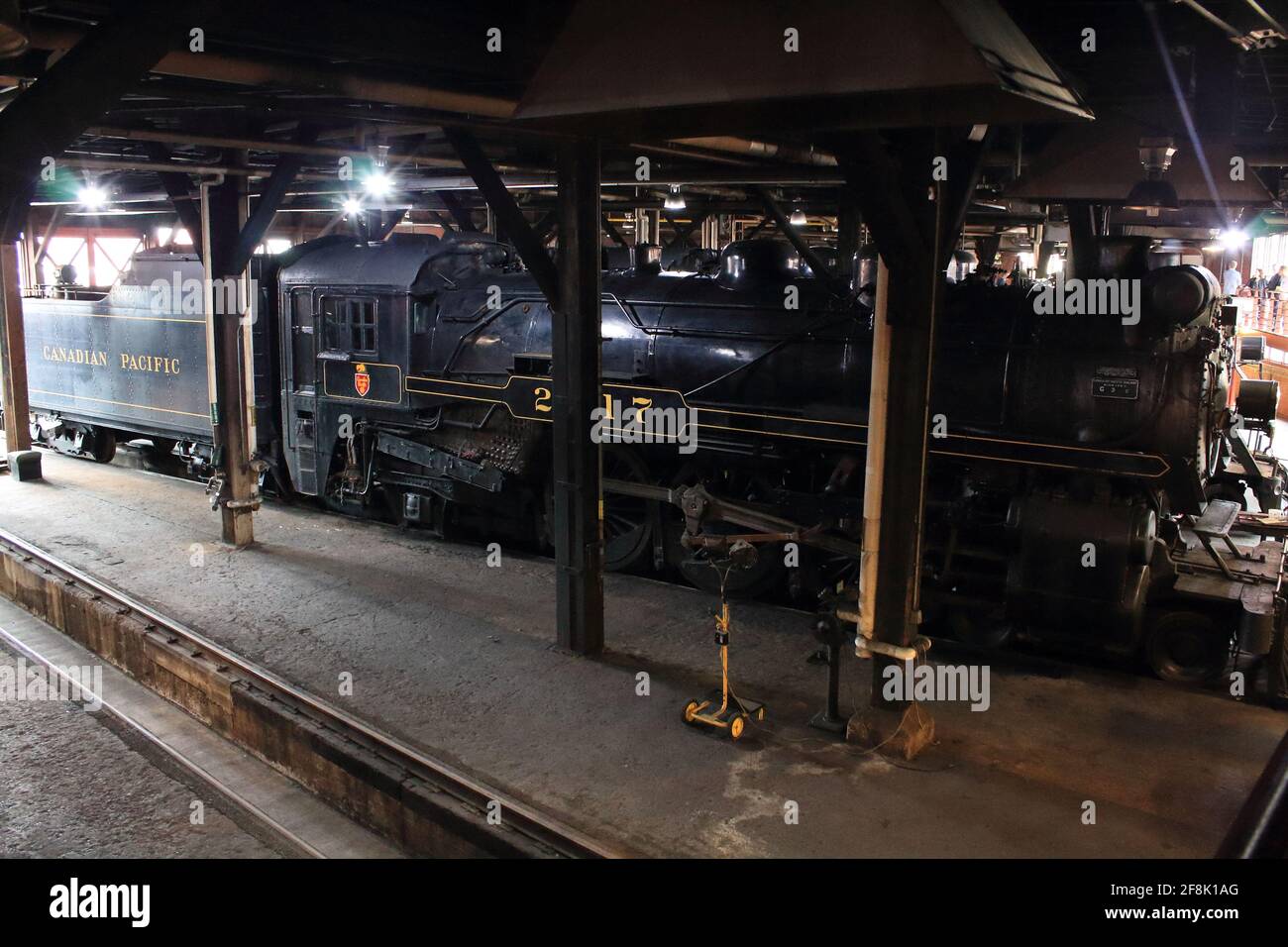 Steam train / loco in for repair. Stock Photo