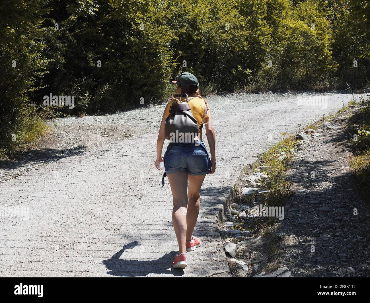Girl walks on sunlit forest hi-res stock photography and images - Alamy