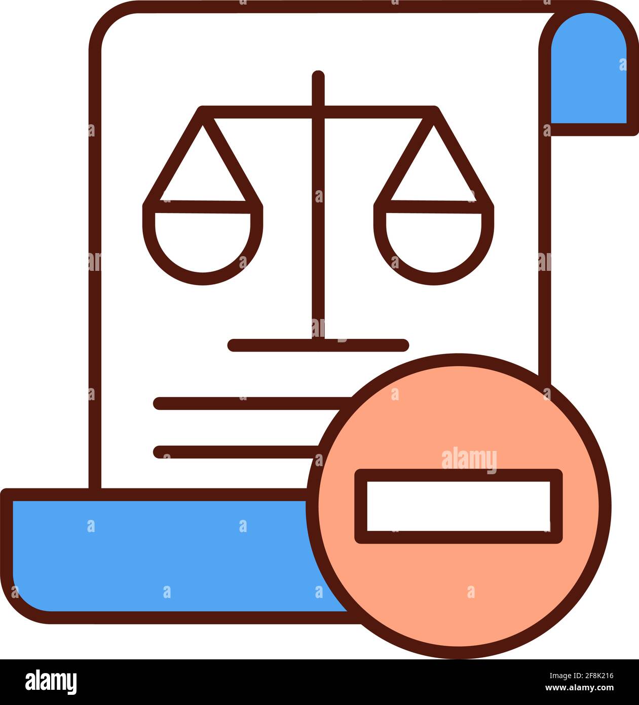 Law violation RGB color icon Stock Vector