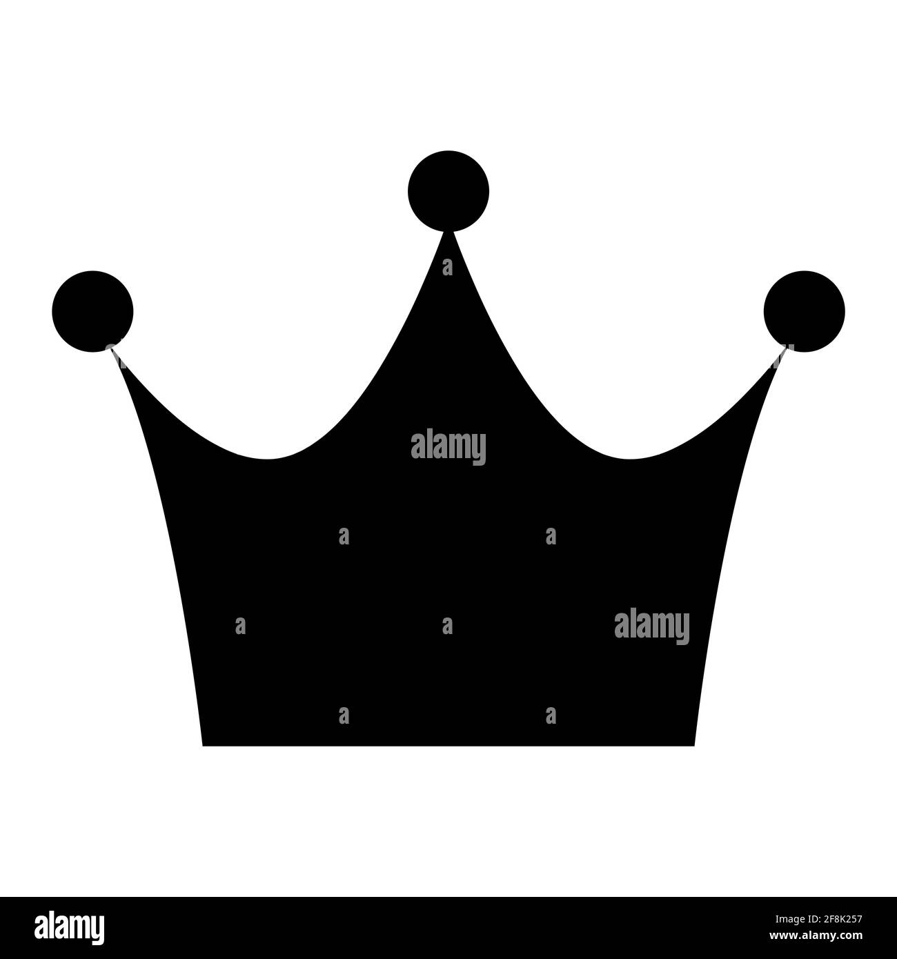 Crown flat vector icon isolated on white background. King sign ...