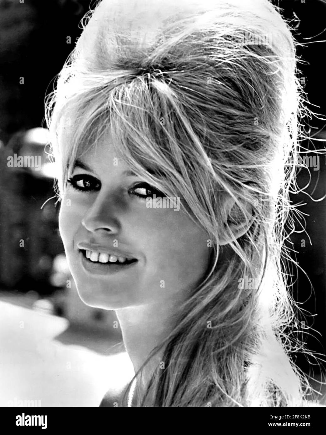 Brigitte Bardot. Portrait of the French animal rights campaigner and former actress, Brigitte Anne-Marie Bardot (b. 1934), publicity still for the film 'A Very Private Affair', 1962 Stock Photo