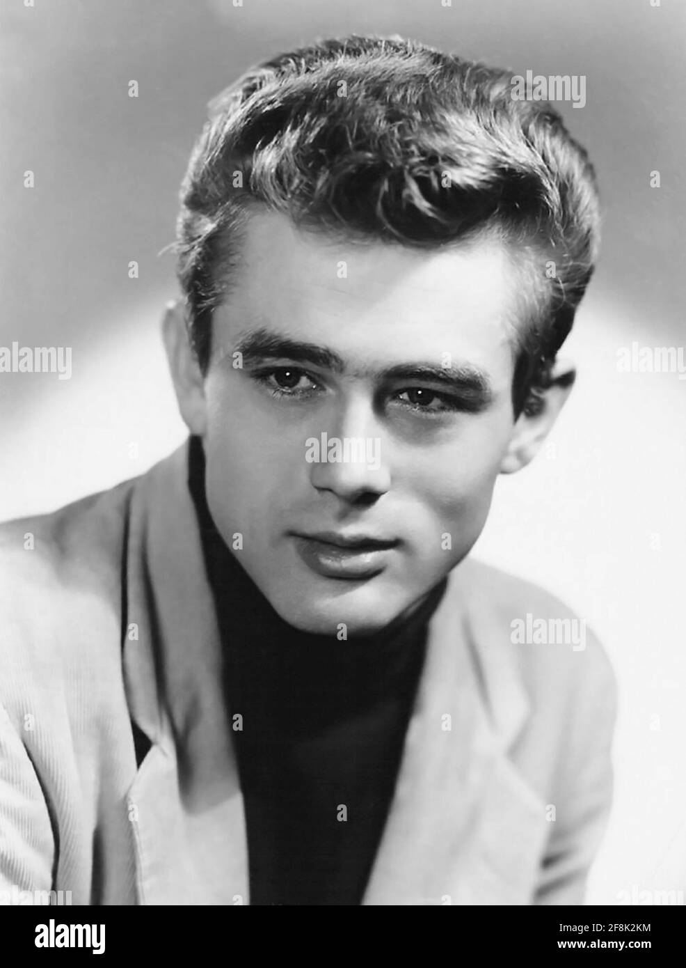 James Dean. Portrait of the American actor, James Byron Dean (1931-1955), publicity still, c. 1953 Stock Photo