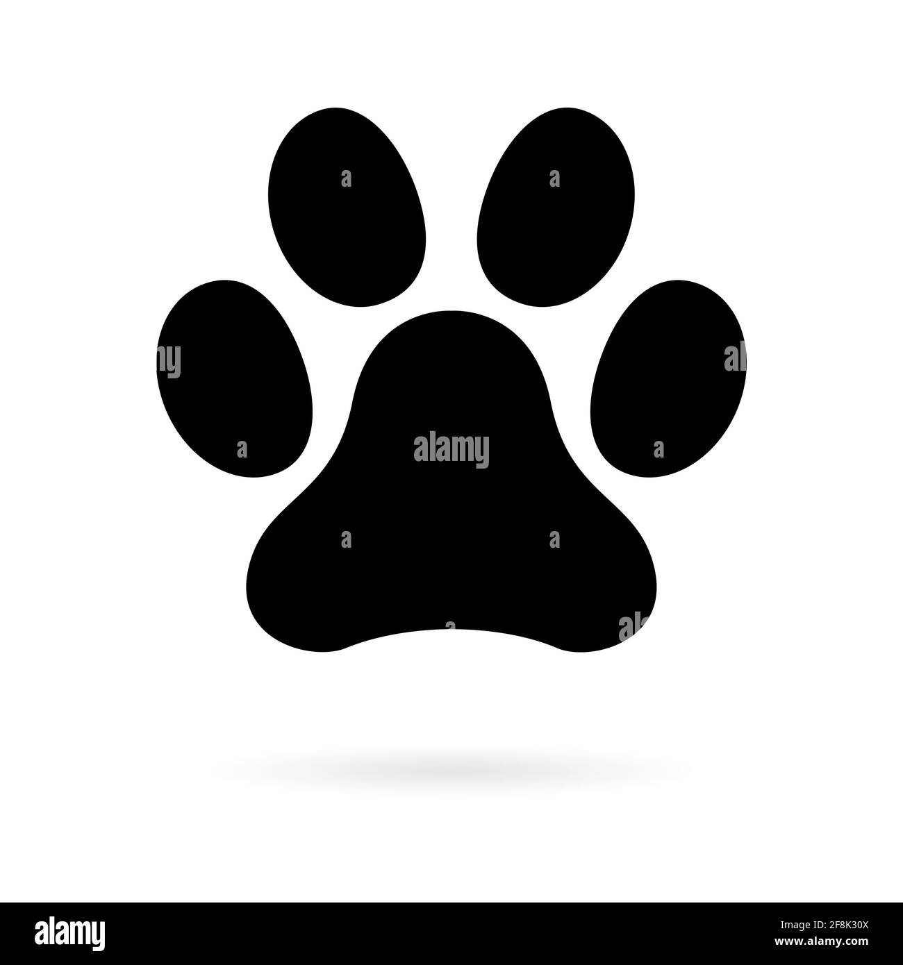 Animal paw dog, cat.. symbol for pet. Foot mark isolated on white background Stock Vector Image Art - Alamy