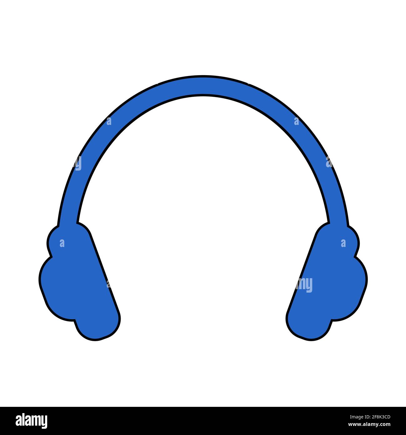 Modern flat headphone icon isolated on white backgound. Vector illustration. Stock Vector