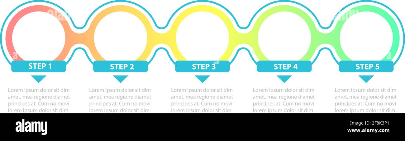 Bright colored circles vector infographic template Stock Vector Image ...