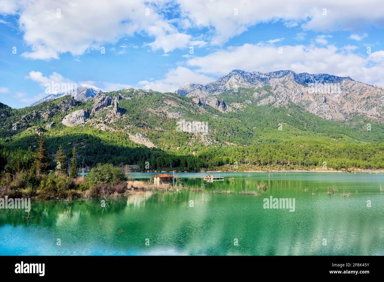 Beautiful lake in the Taurus mountains in Turkey Stock Photo