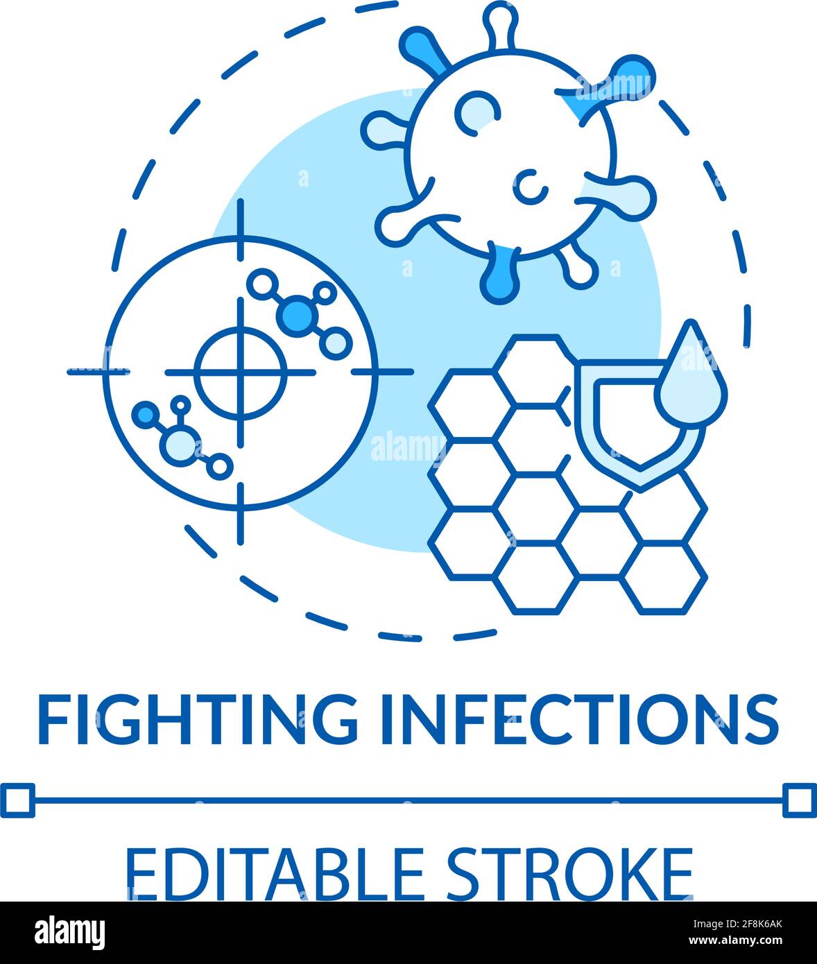 Fighting infections concept icon Stock Vector Image & Art - Alamy