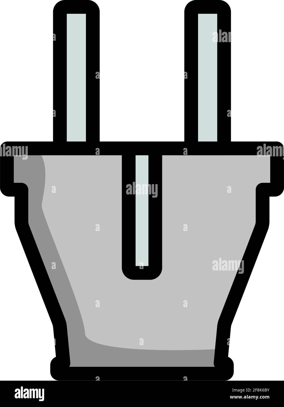 Electrical Plug Icon. Editable Bold Outline With Color Fill Design ...