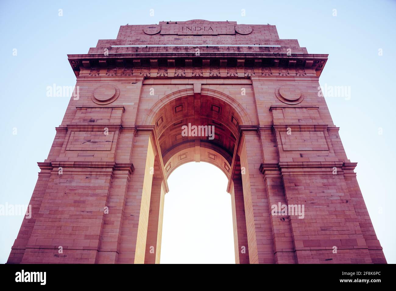 India Gate or All India War Memorial at New Delhi is a triumphal arch ...