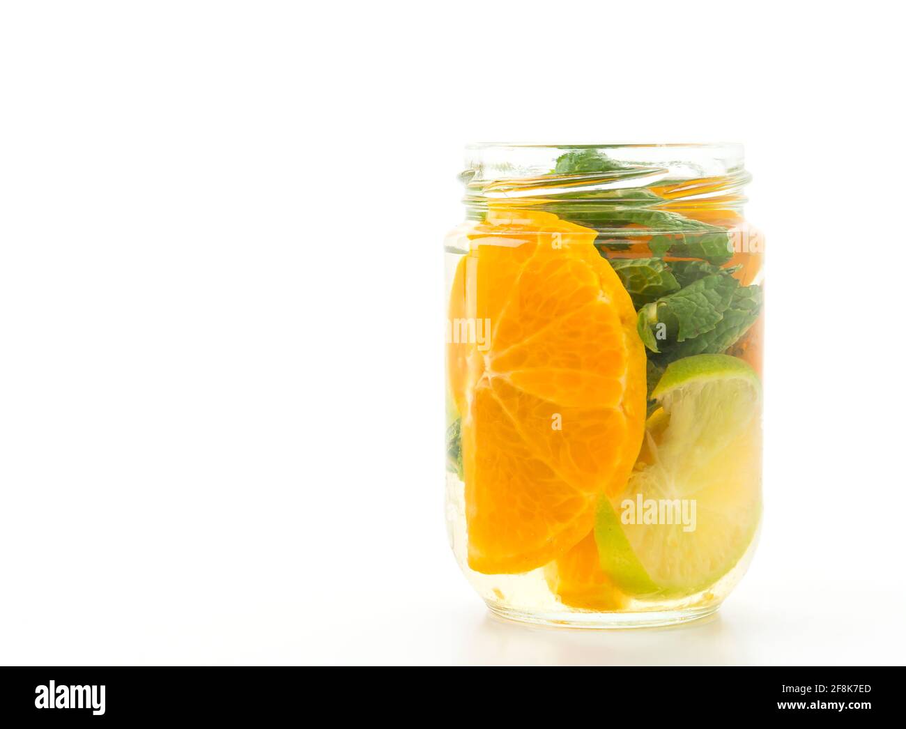 infused water on white background Stock Photo - Alamy