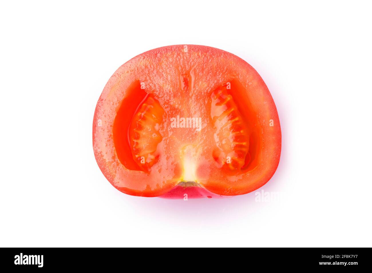 one fresh red tomato isolated on white Stock Photo - Alamy