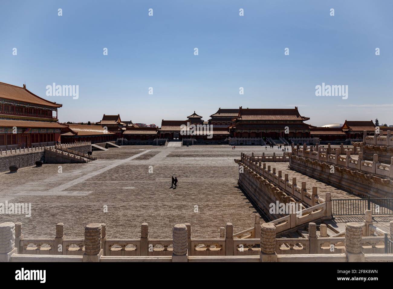 Giant open spaces of the Forbidden City in Beijing, China in March 2018. Stock Photo