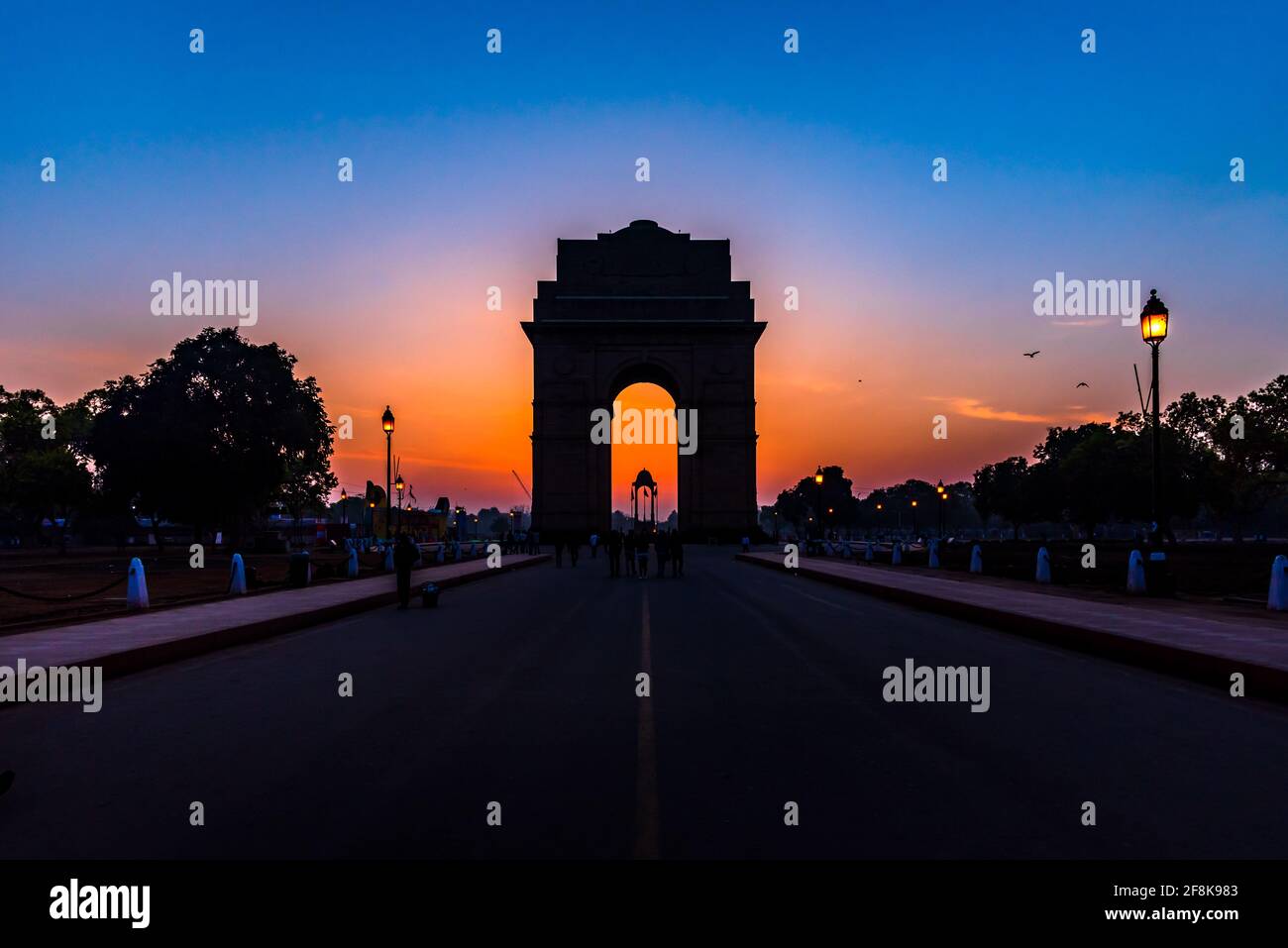 India Gate or All India War Memorial at New Delhi is a triumphal arch ...