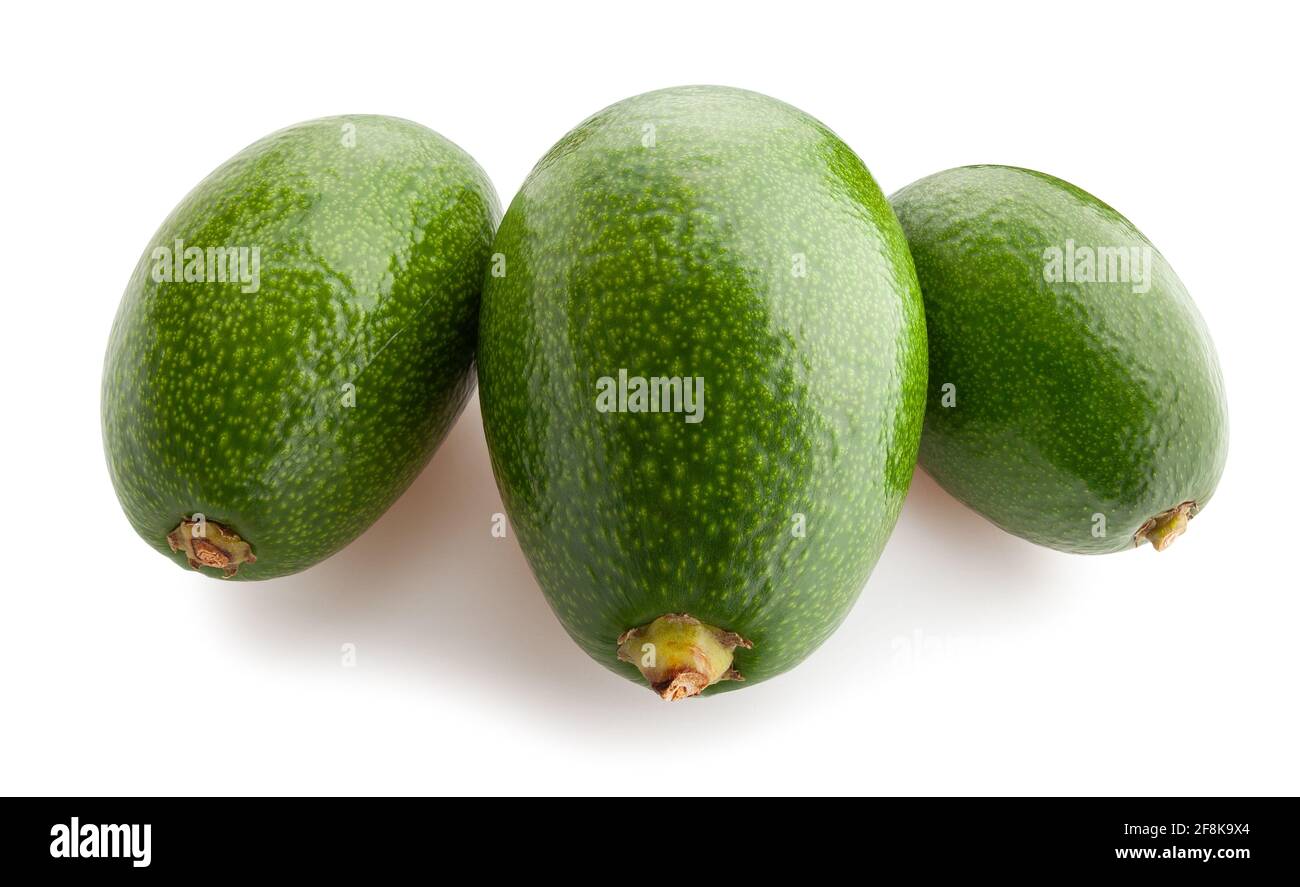 avocado path isolated on white Stock Photo