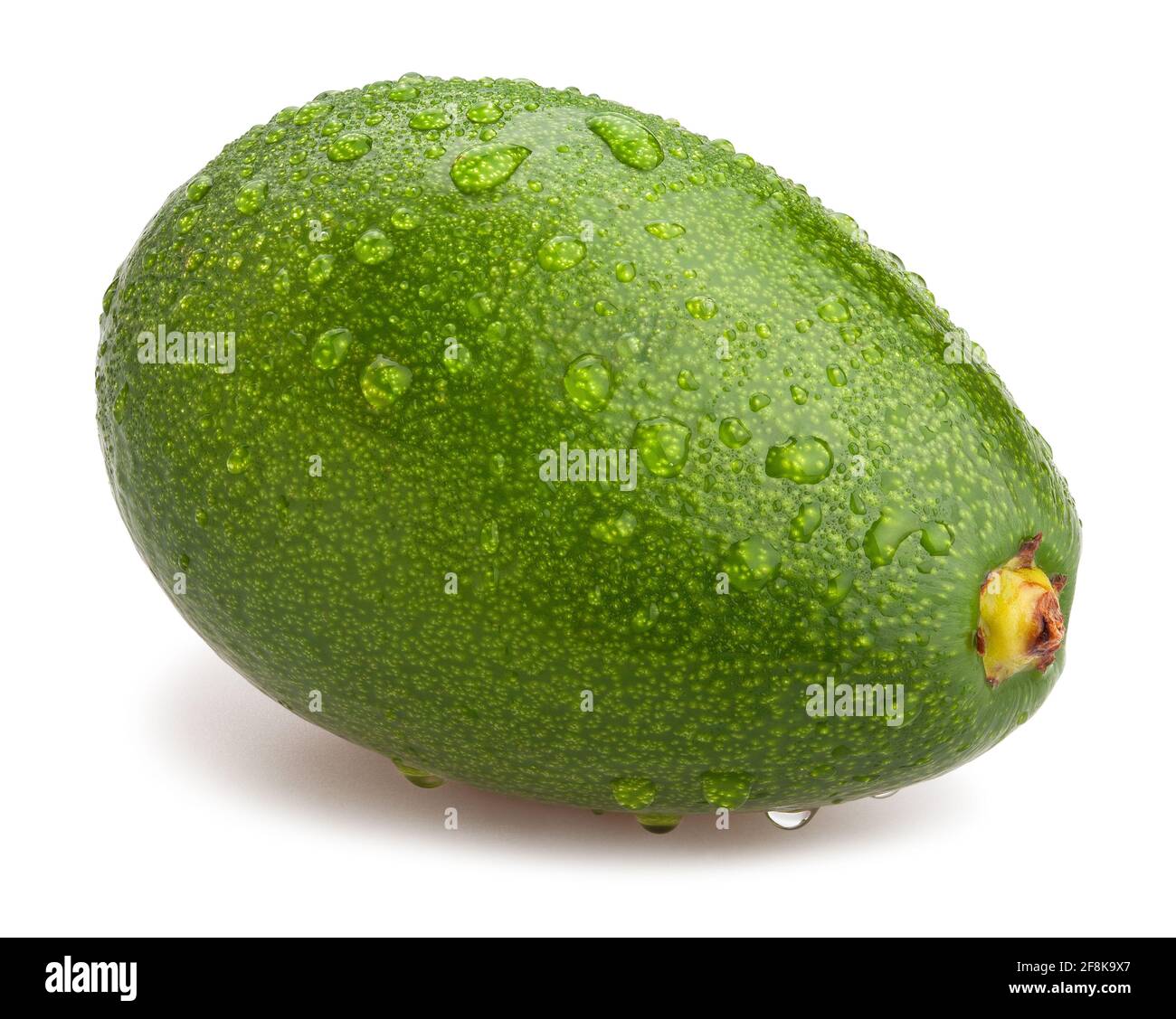 avocado path isolated on white Stock Photo